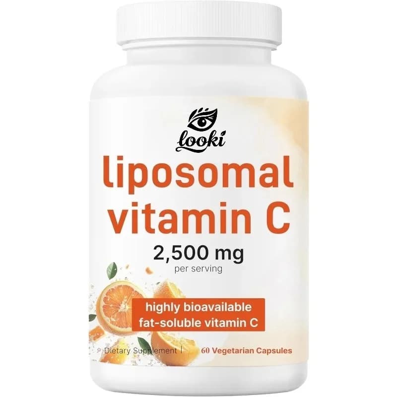 Liposome Vitamin C 2500mg High Bioavailability Immune Support and Antioxidant Supplement-60 Vegetarian Capsules