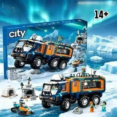 Bandai New Arrival 60471 Polar Expedition Lab Truck Building Bricks 1064pcs Festival Supplies Gifts compatible with LEGO bricks