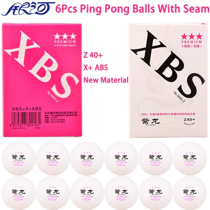 ---YINHE ZILONG Pallina da ping pong 3 stelle X + ABS Z40 + Nuovo materiale Palline da ping pong con cucitura per competizioni di allenamento 6 pezzi/scatola