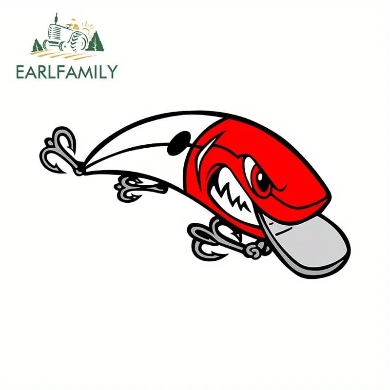 1PC Cartoon Fishing Lure Sticker Vinyl Decal for Car Boat Kayak Decor
