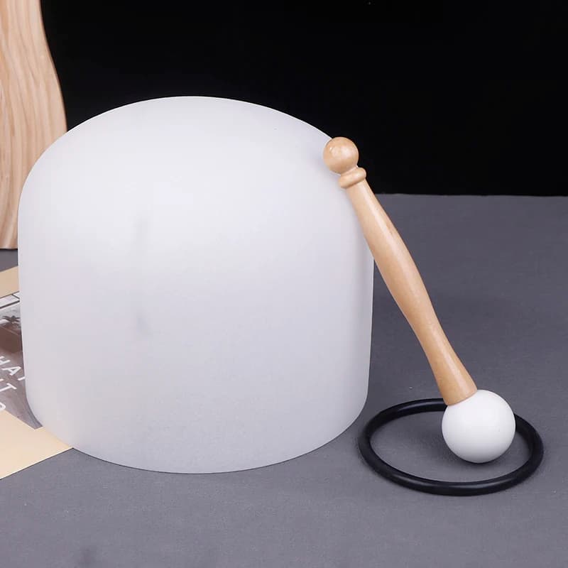 8 Inch 432Hz Yoga Meditation Sound Bowls Professional Tibetan Crystal Bowl Sound Healing Instruments Crystal Quartz Singing Bowl