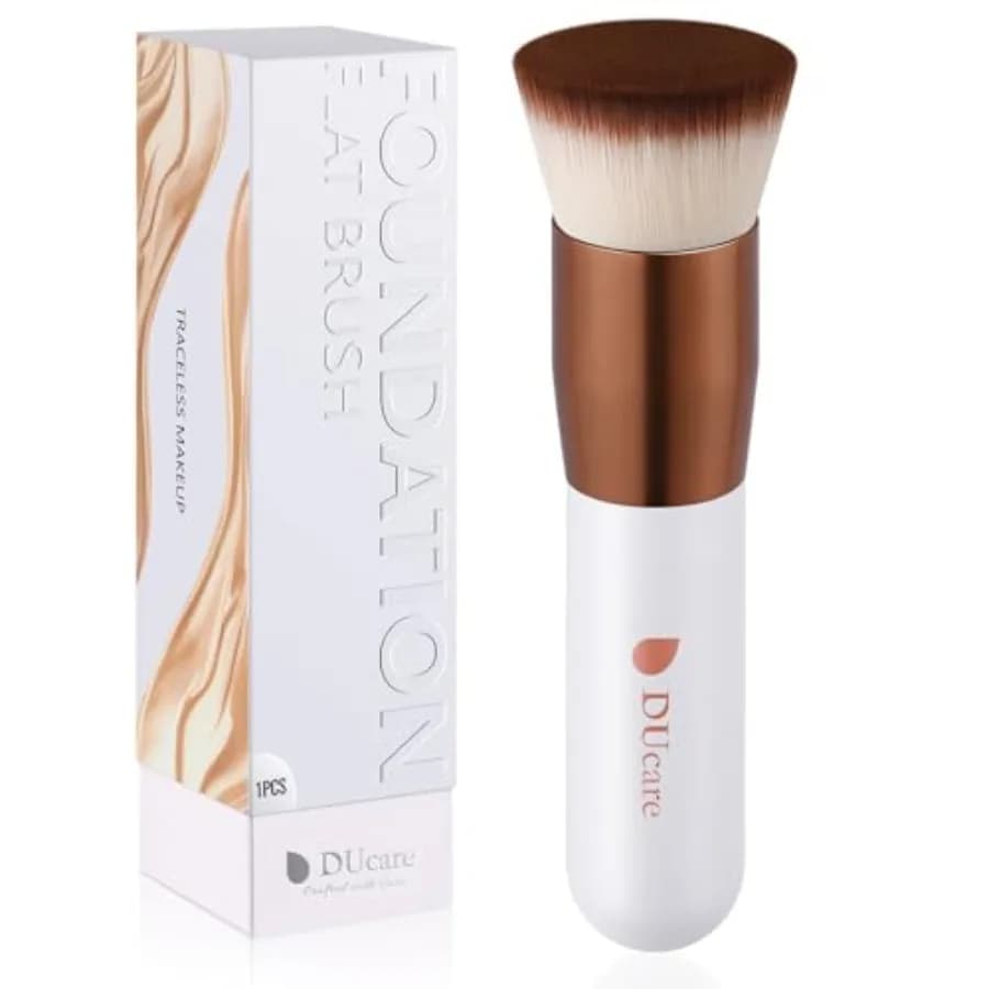Foundation Brush, Flat Top Kabuki Brush Synthetic Professional Makeup Brush Liquid Blending Mineral Powder Buffing Stippling Ma