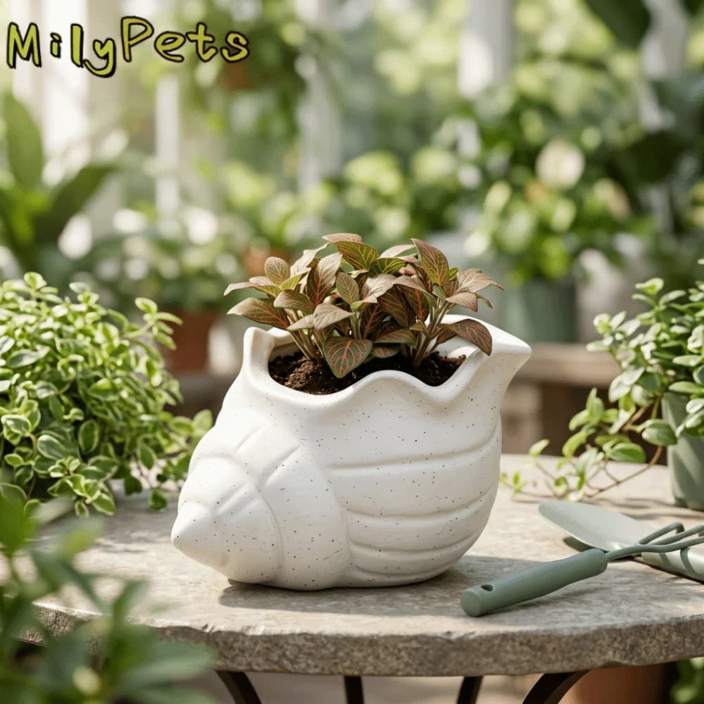 Funny 3D Printed Conch-shaped Flower Pot Ornaments Decoration Mini Plant Pot Ocean-themed Desk Planter Garden Planting