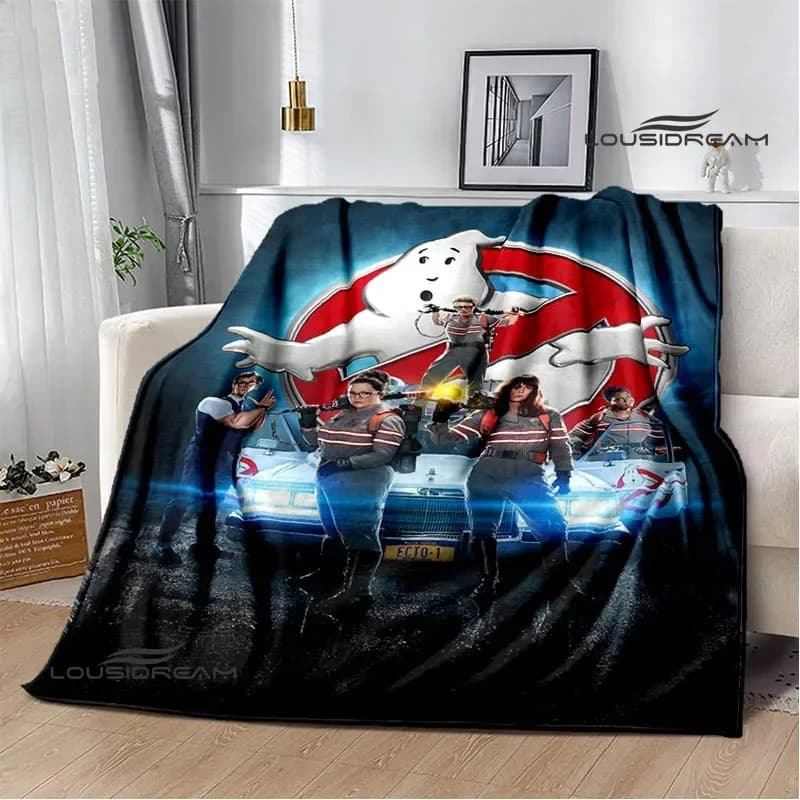 Coperta stampata con cartoni animati G-Ghostbusters, coperte calde in flanella, morbide e confortevoli, coperte da viaggio per la casa, rivestimenti per letto, regalo di compleanno