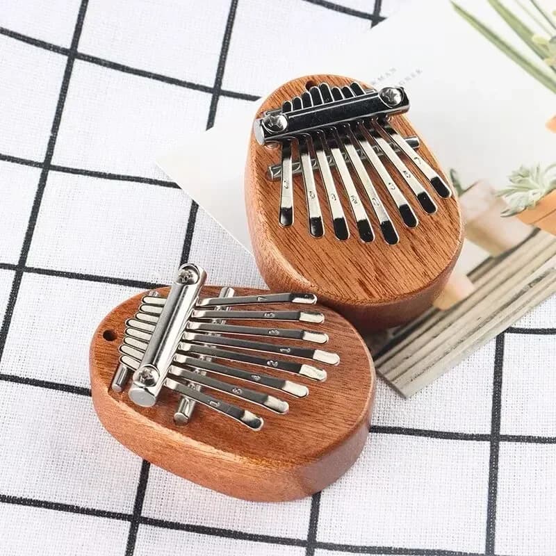 1 pz mini pollice in legno pianoforte musicale 8 toni portatile per principianti dito pianoforte strumenti musicali Kalimba