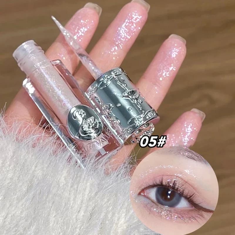 SiliconeBrush Evidence Eyebrow Liquid Shadow Fine Long Pearled Pearl Monochrome Duration Shimmer Shiny Sequins
