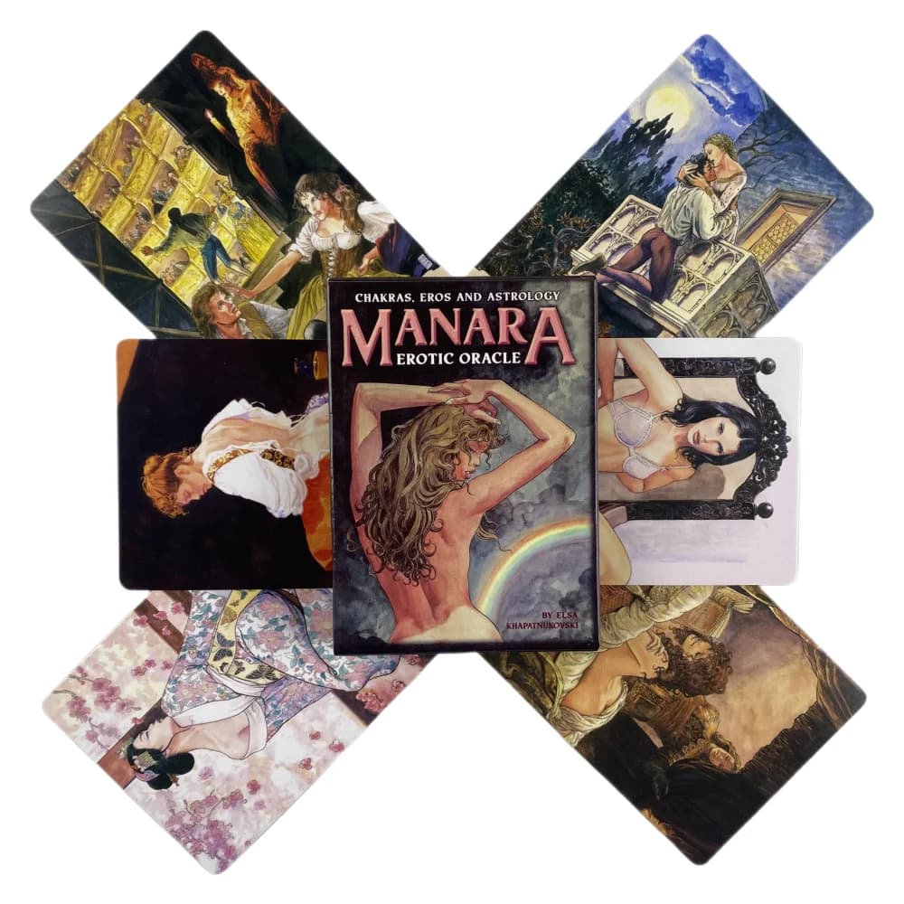 Chakras Manara Oracle Cards Deck Tarot English Visions Divination Edition Giochi di carte da gioco