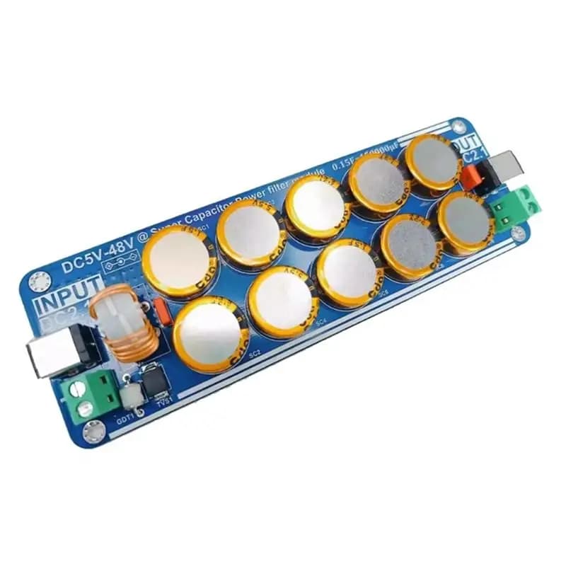 Leading-5V-48V 10A Supercapacitor Filter Board Linear Switching Power Supply For Raspberry Pi Headphone Amplifier DAC Amplifier