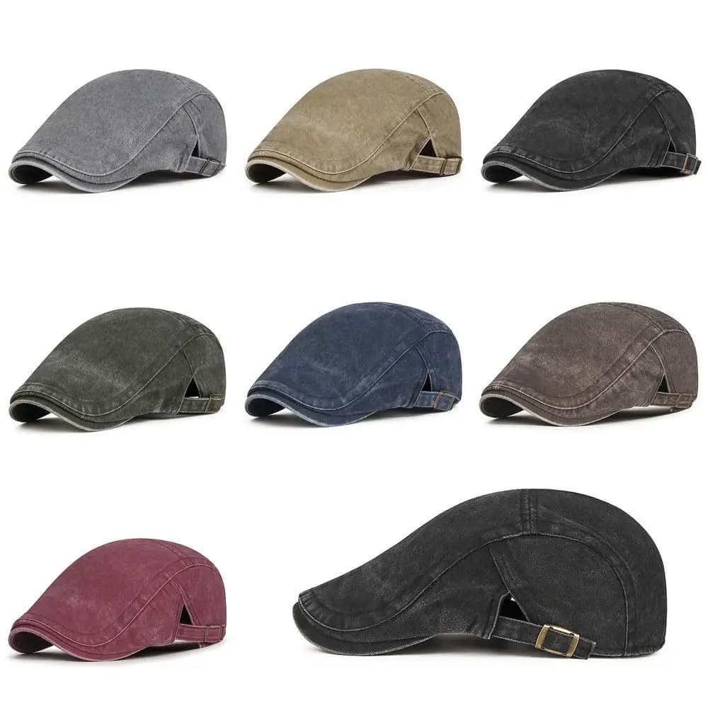 Sun Casual Summer Hat for Guide and Golf, Adjustable Cap for Women's Denim, Newsboy Hat, Pasticciere Berretto for Spring Summer Autumn Winter