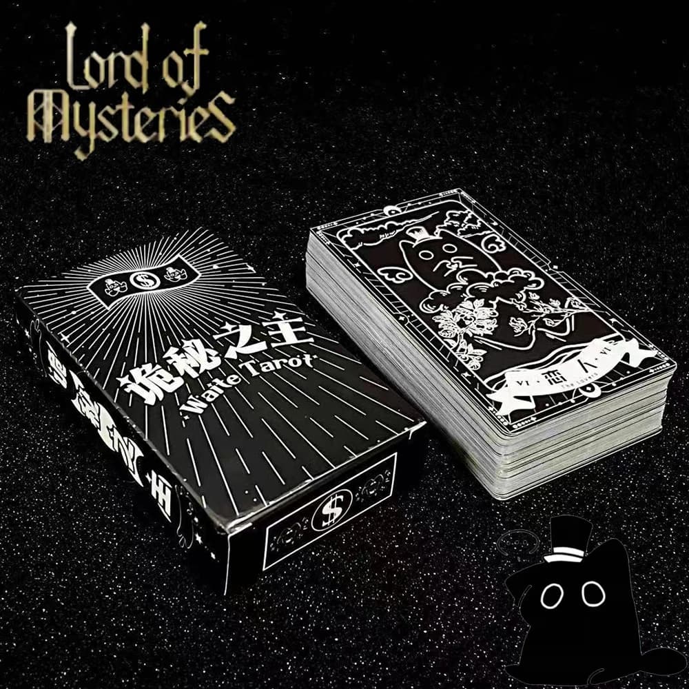 Anime ​​Lord of the Mysteries​ Klein Moretti Cosplay Tarot 78 Pcs Paper Cards Tablecloth Storage Bag Set Collection Accessories