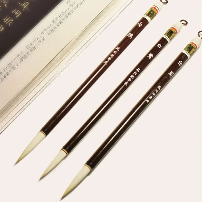 Woolen Hair Regular Script Writing Lian Brush Set Running Cursive Script Calligraphy Practice Brush Pen Ink Chinese Painting Pen