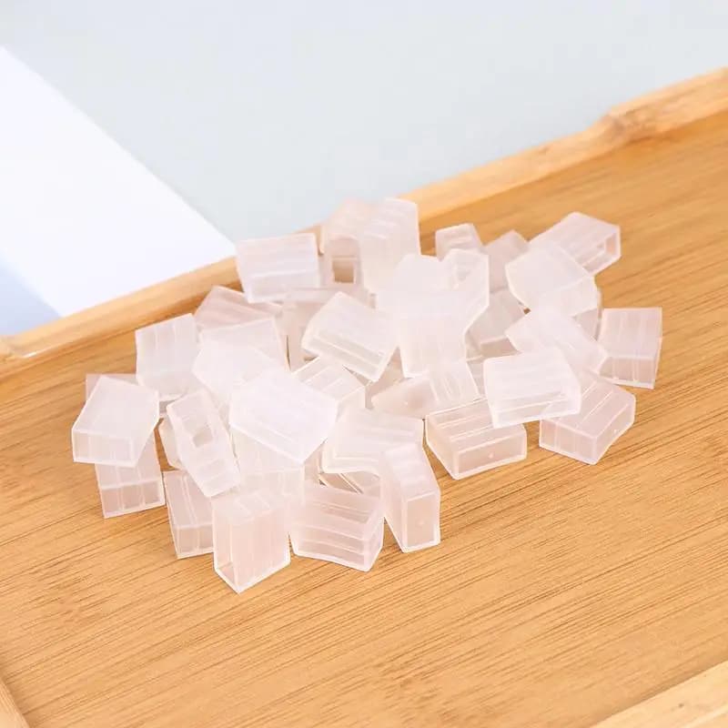 【W】50 Pezzi Tappi Terminali in Silicone per Strisce LED 220V 2835 5050, Tappi per Luci al Neon 9mm-20mm, Tappi Terminali Non Porosi per Strisce LED PCB
