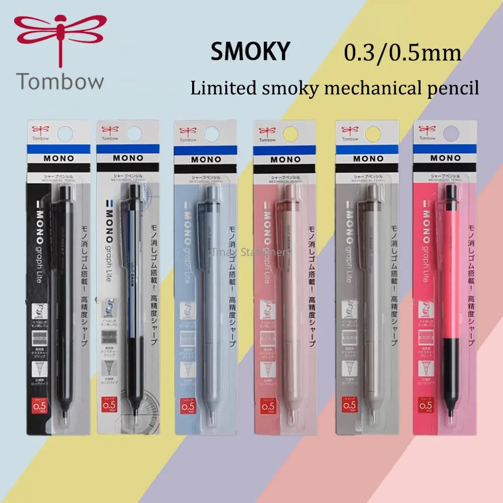 Tombow MONO Mechanical Pencil DPA-122 Limited Smoky Color Push Action Drawing Pencil 0.3/0.5mm Cute School Supplies Stationery