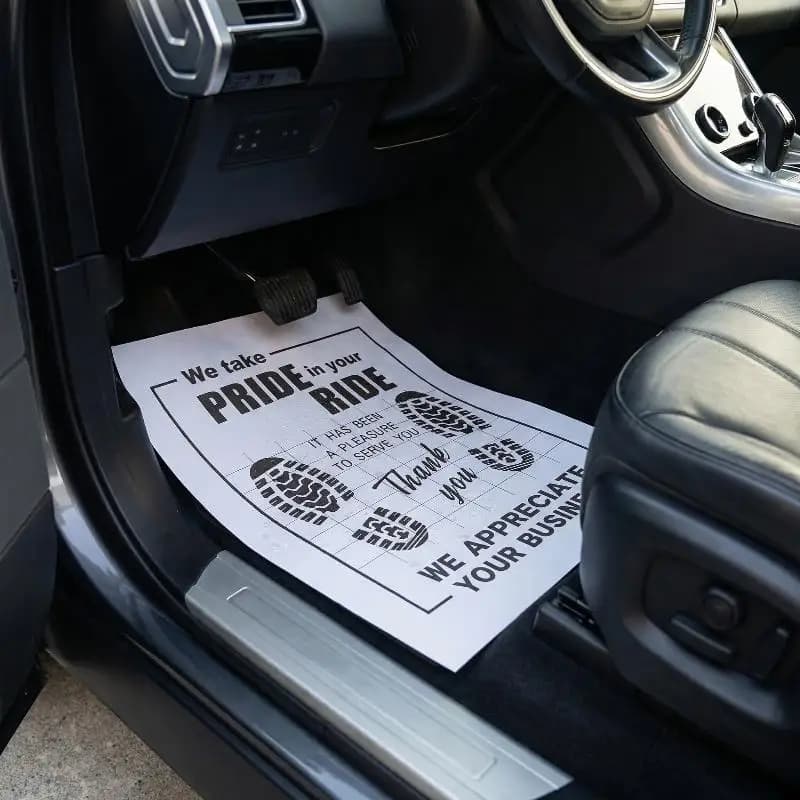✰ ✪ Tappetini Monouso Impermeabili Antiscivolo per Auto, Protezioni in Carta per Officine e Negozi di Detailing Auto