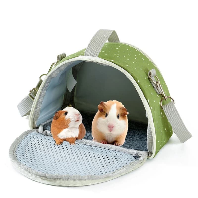 Borsa a tracolla multifunzionale per piccoli animali domestici, traspirante in rete, per criceti e ricci