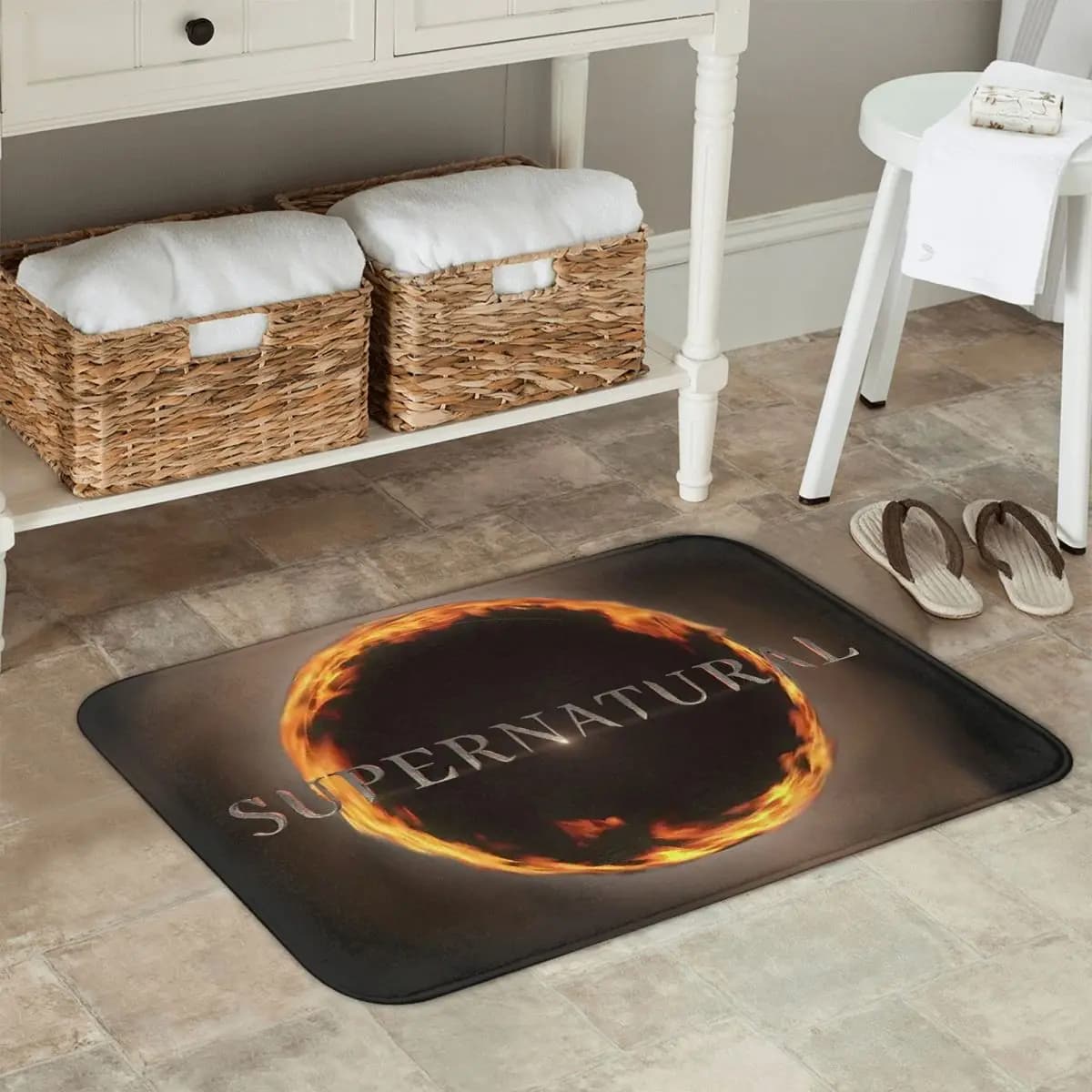 Supernatural TV Wincherter Bros Zerbino Anti-slip Rug Cooking Mat House Bathroom Living Room