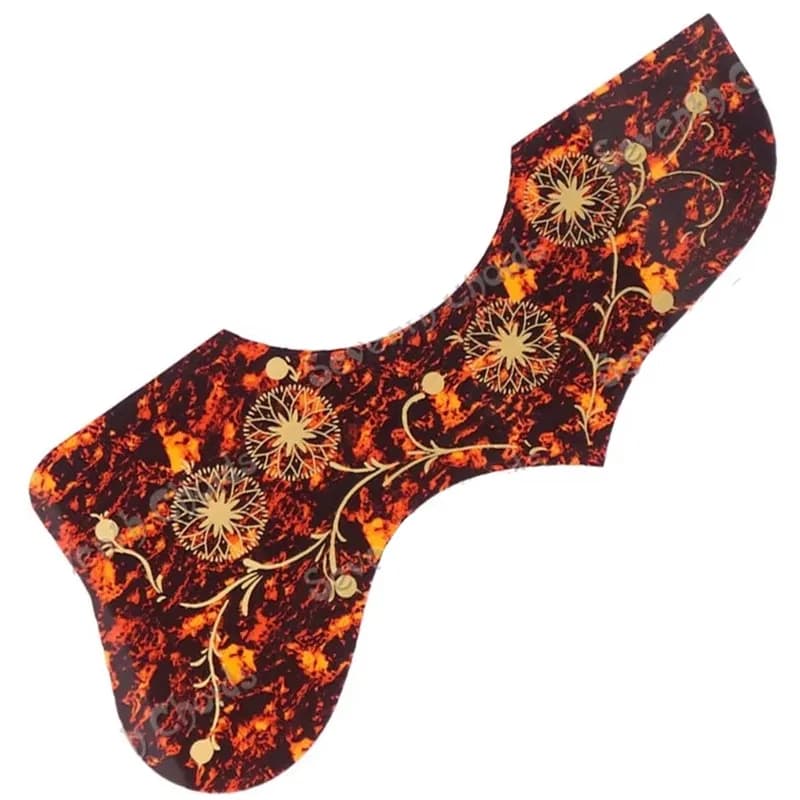 4 pezzi Battipenna per chitarra acustica fiore oro Pick Guard Piastra antigraffio Parte per chitarra Rosso Bianco Marrone Nero Accessori per chitarra