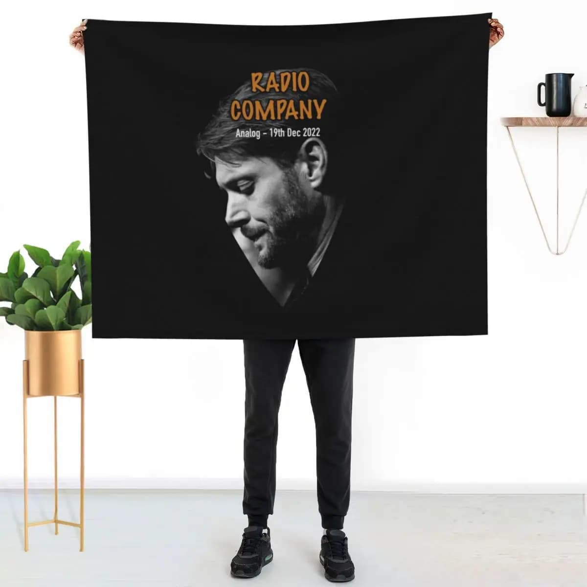 Jensen Radio Company Guitar Pick Throw Blanket Coperta calda e confortevole, regalo per genitori e amici