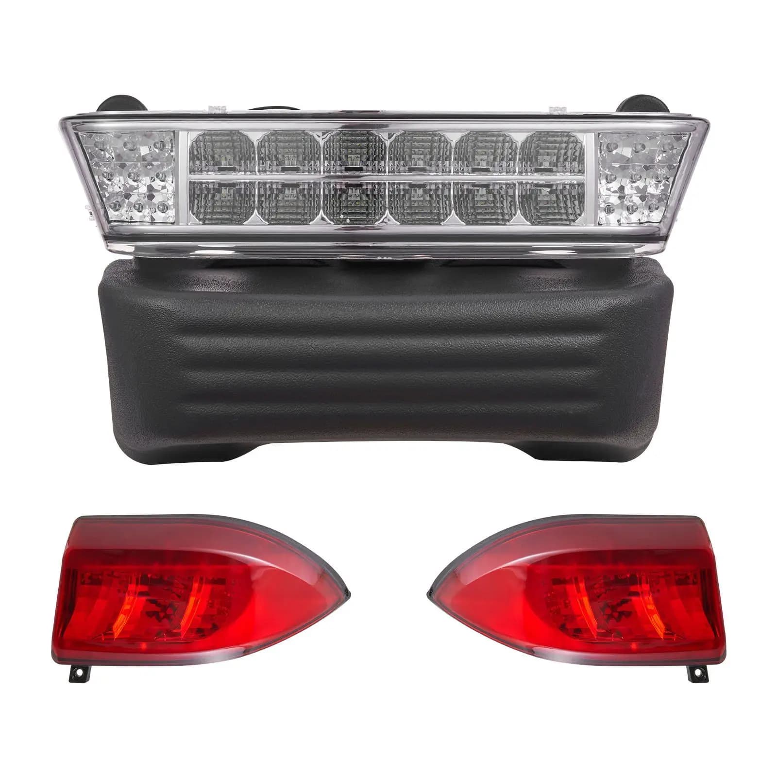 Kit luci per carrello da golf, 12 V, faro LED legale stradale e kit fanale posteriore con cablaggio, indicatori di direzione, luce di emergenza, interruttore