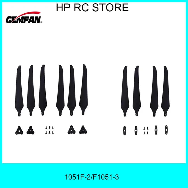 2 paia Gemfan 1051F-2 elica a 2 pale F1051-3 elica pieghevole a 3 pale da 10 pollici per droni ad alta potenza
