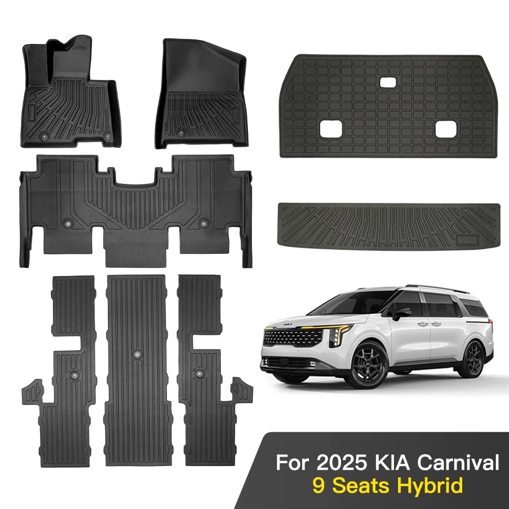 YZ For Kia New Carnival KA4 9 places 2026 carpet Comfort OX TPE Carpet Set 5D Baggage of a car Zerbino Bags Waterproof Non-slip