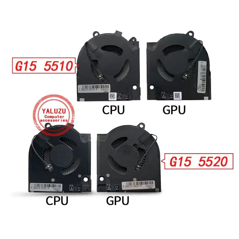 NUOVA CPU Del Computer Portatile GPU Ventola di Raffreddamento Per Dell G15 5510 G15 5511 G15 5515 G15 5520 RTX3050 RTX3060 RTX3070 G16 7630 G16 7635