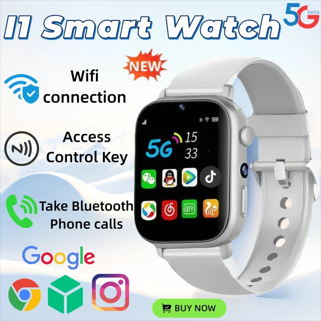 NUOVO I1 robusto 5G rete globale Smartwatch doppia SIM HD fotocamera WiFi + NFC + GPS orologio Android OS