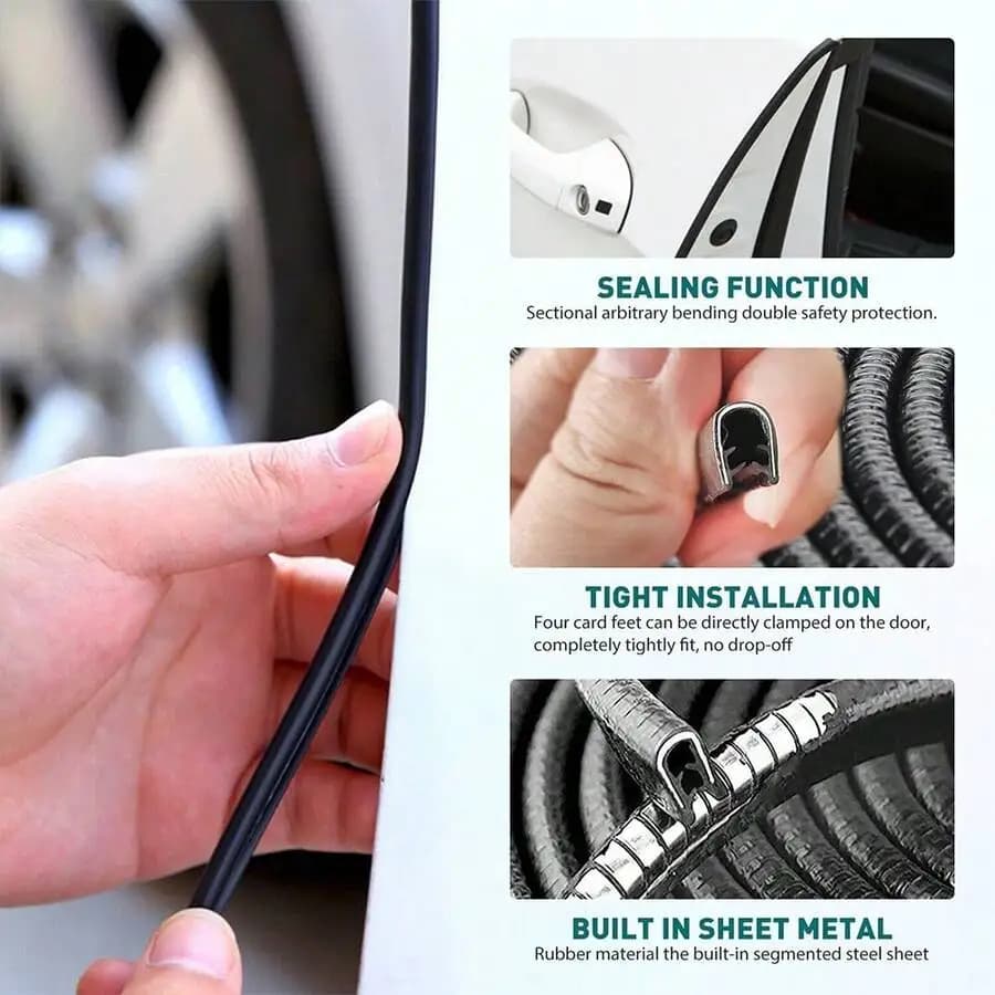 20FT Car Door Seal Strip Universal Self Adhesive Weather Stripping Soundproofing For SUV Truck RV Boat