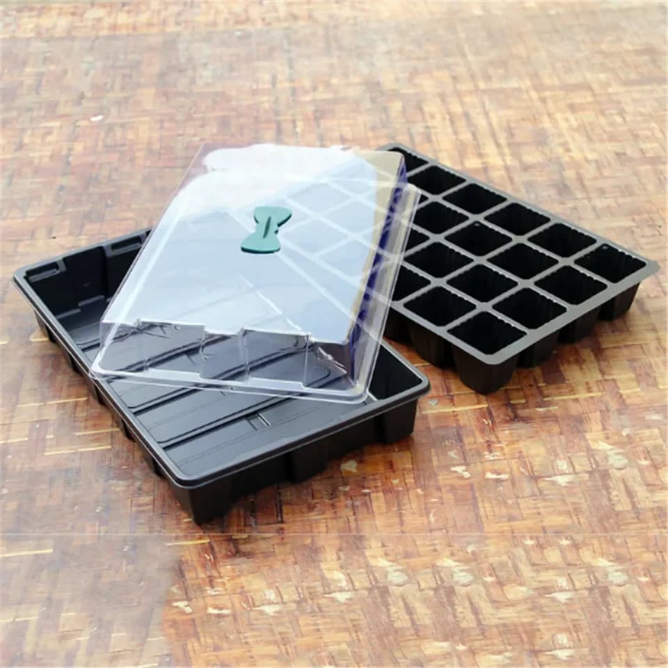 3 pcs 24 Cells Plant Extra Starter Tray Resistance Seed Germination Plant Vases from Vivary Plant The Garden Box