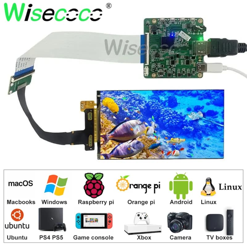 6 Inch LCD Display 2560x1440 Screen Panel IPS 2K Screen Module for Laptop Raspberry Pi Card Horizontal Driver Set