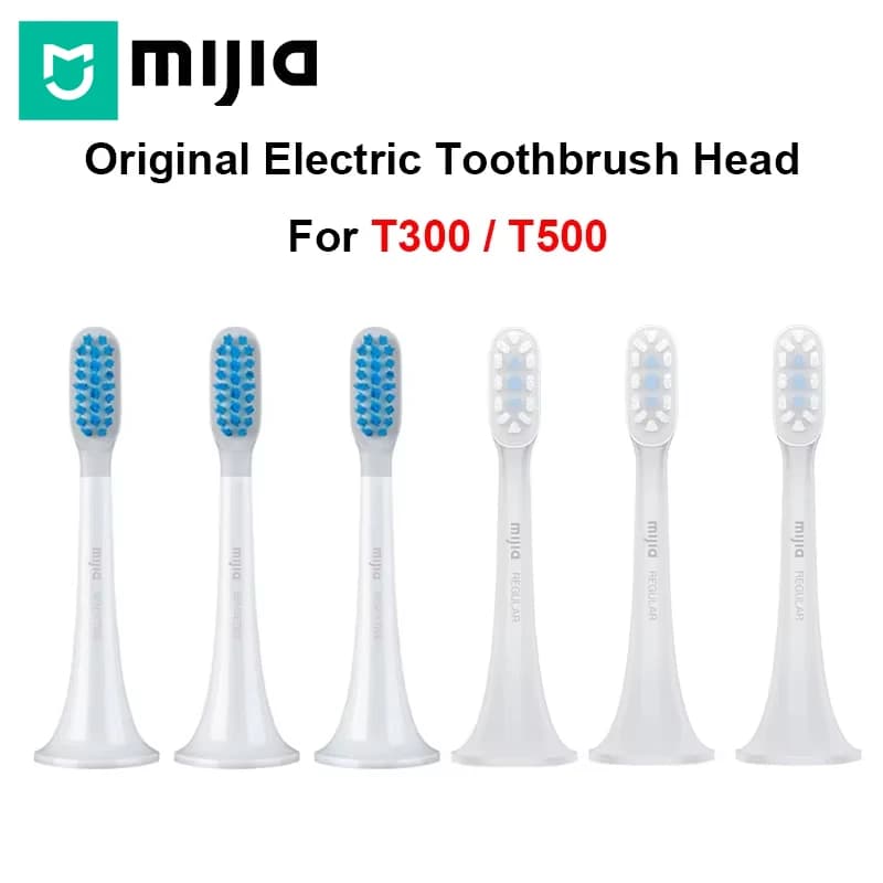 3/6 Pieces Mijia T300 T500 Original Heads for Sonic Electric Toothbrush, Replacement Heads for Acoustic Oral Hygiene