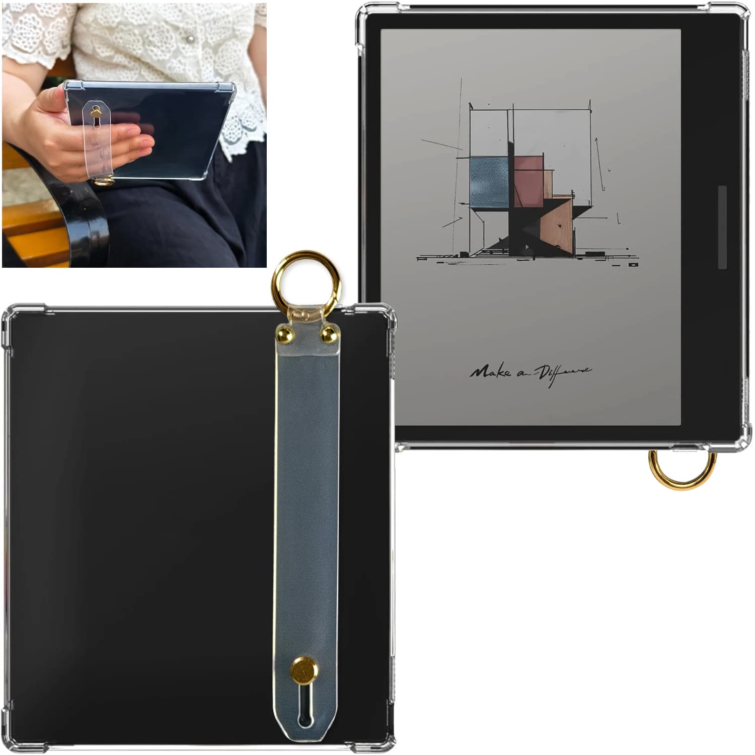 Custodia per Tablet onice Boox da 7 "Go Color 7/pagina Boox/Leaf3/Leaf3 C/Boox Galileo Cover con fibbia portatile e lettura della cinghia della mano