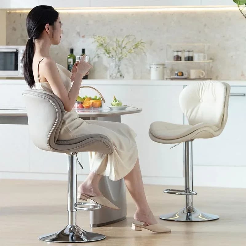 Minimalist bar stools can lift and rotate bar stools for home kitchen dining table back bar stools with soft pillow bar stool