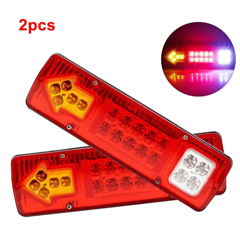 2 pz freccia Fanali posteriori per camion led Gruppo luci di segnalazione Luci di guida a LED indicatori di direzione drl Luce di marcia diurna 12/24 V Impermeabile