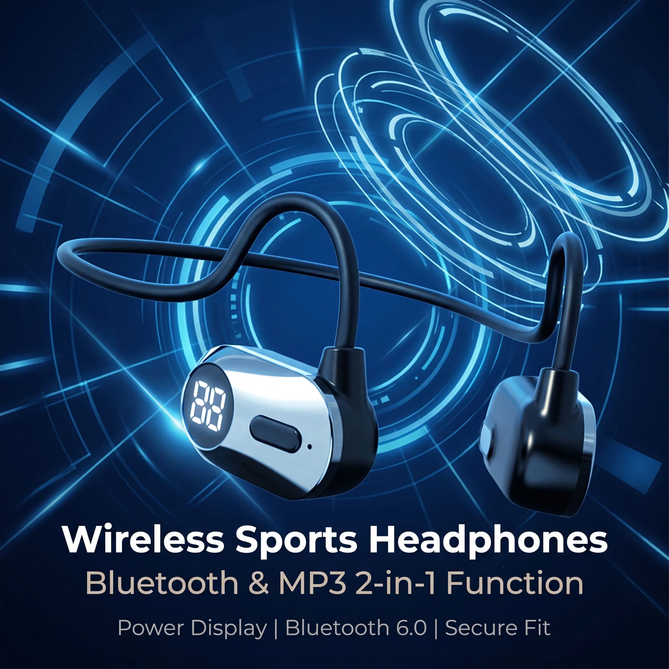 VV11-True Wireless Earbuds Ear Hook Sports Headset, HiFi Stereo Waterproof TWS Bluetooth Earphones With Microphone