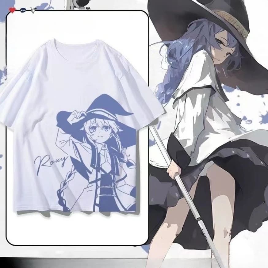 Reincarnazione senza lavoro: Roxy Migurdia Anime Merchandise T-shirt a maniche corte Abito cosplay
