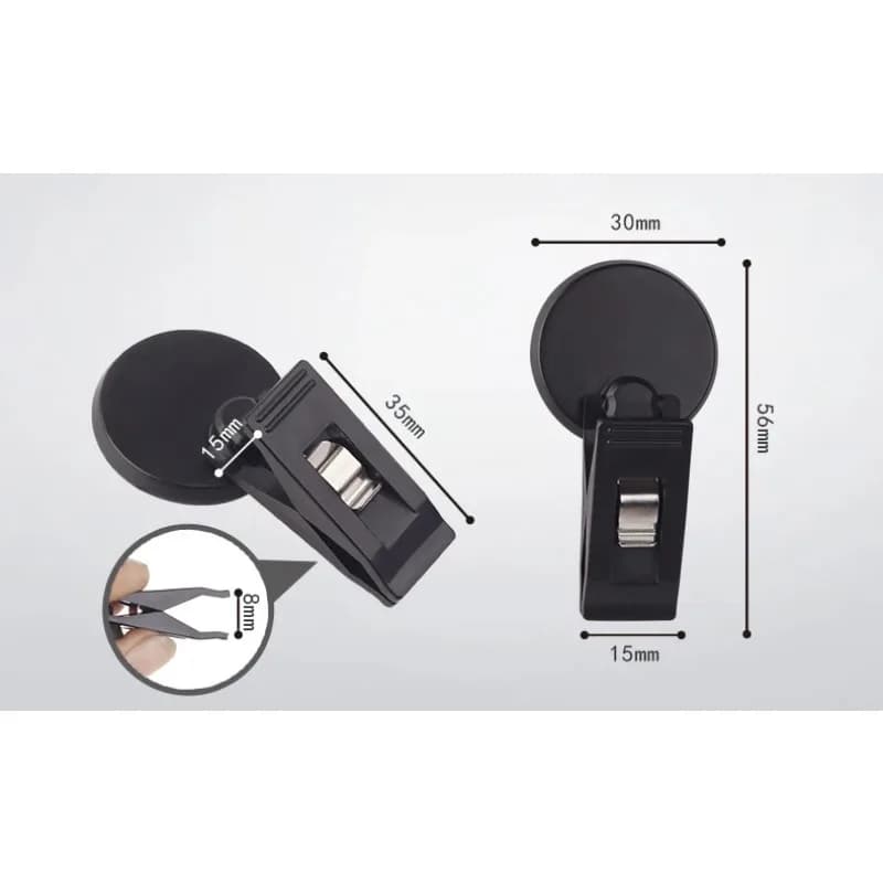 Clip per gancio per auto trasparenti da 2 pezzi: biglietto di parcheggio adesivo/porta carte con organizer per cavi USB, per cruscotto/parabrezza