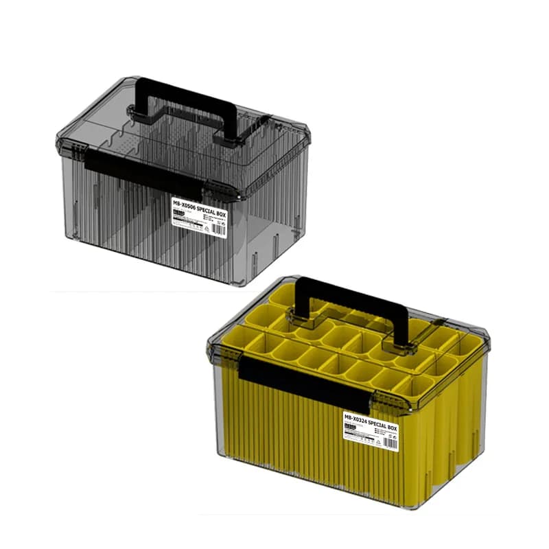 New 27 Grids Plastic Fishing Tackle Box Lined Box Webfoot Octopus Egi Storage Organizer Box Squid Jig Hard Lure Sea Tool Case