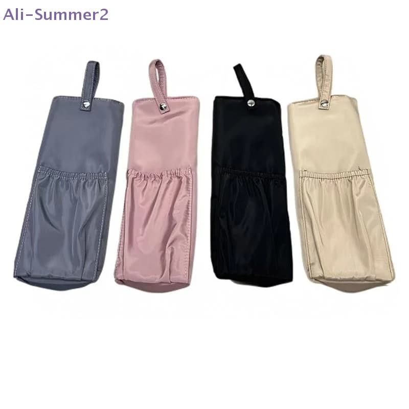 {Summer2} Heat-resistant storage bag for iron hair curler and hair plate, hanging organizer with hinge for styling tools