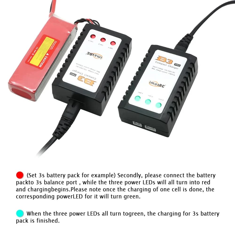 Lithium Polymer Lipo Charger B3 Pro 7.4v 11.1v Cells 2s 3s for RC LiPo AEG Airsoft Battery