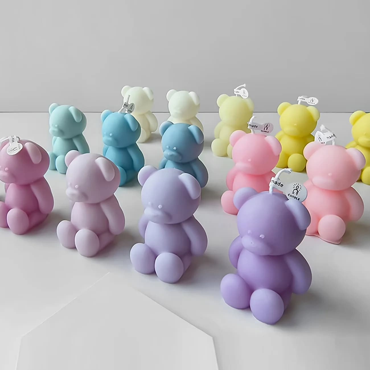 Stampo in Silicone per Candele Profumate a Forma di Orso 3D, un Affascinante Stampo per Creare Candele in Cera, Adatto per Progetti in Resina