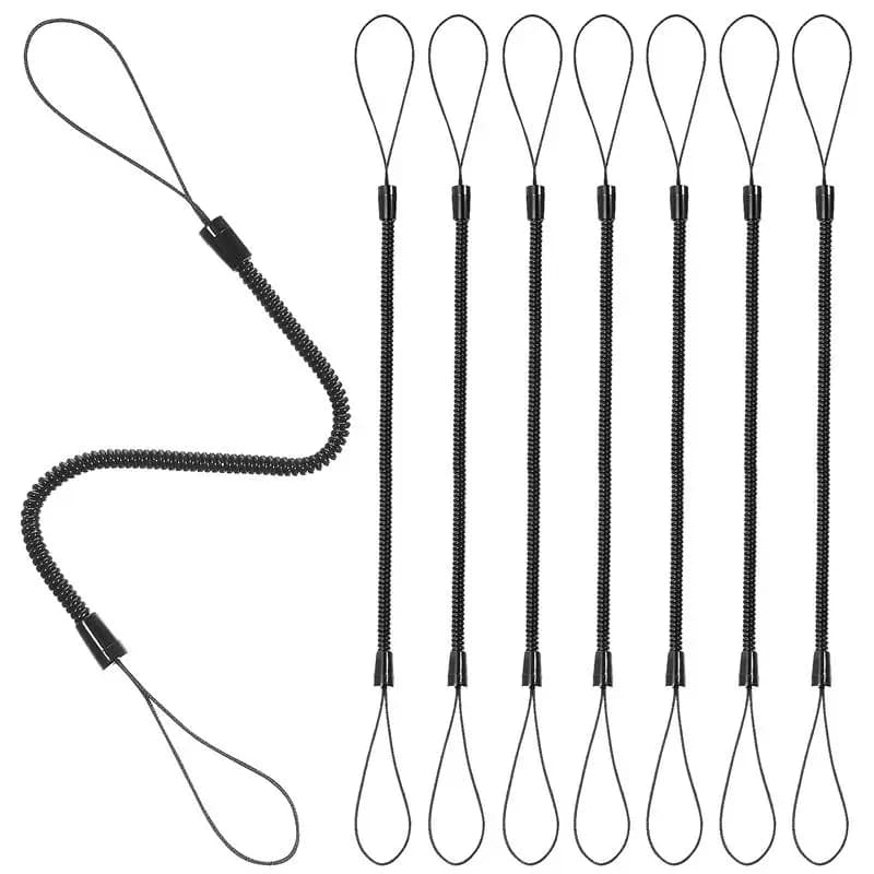 8 pezzi Corde per stilo per tablet Corde per stilo retrattili anti-perso Corde per cavo a molla Corda per appendere Coil a molla Cordino per cavo