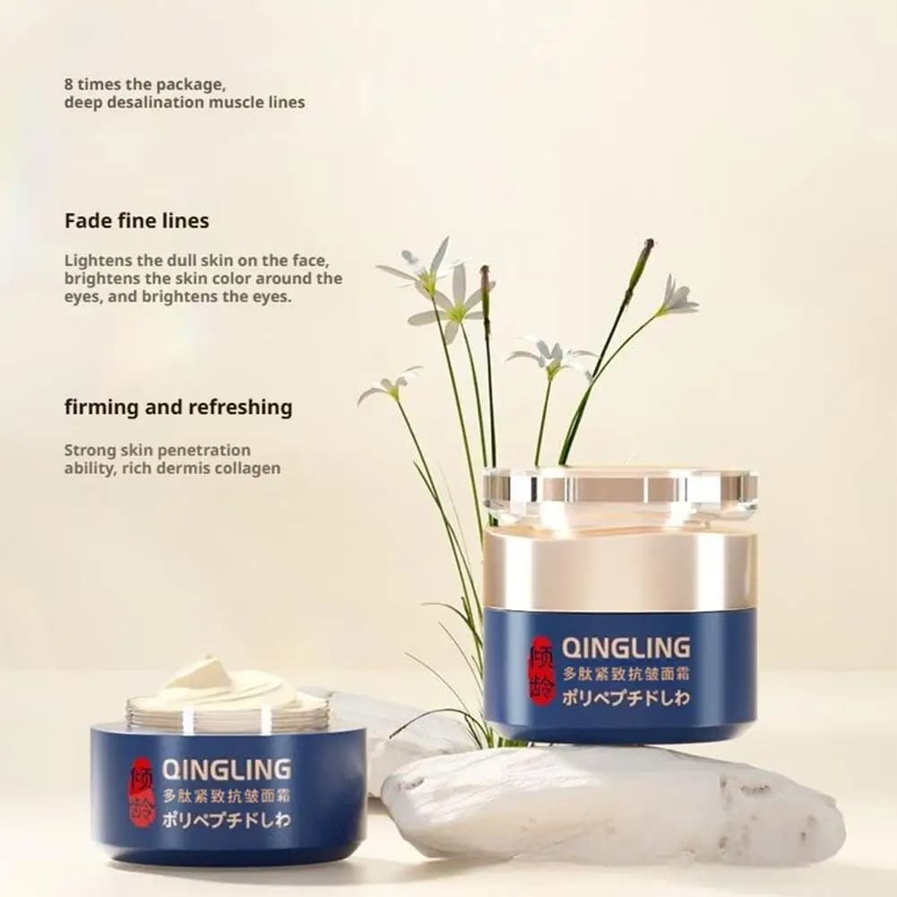 Crema Viso al Collagene Effetto Lifting e Rassodante, Idratante Illuminante, Riduce Rughe e Linee Sottili, Illumina la Pelle