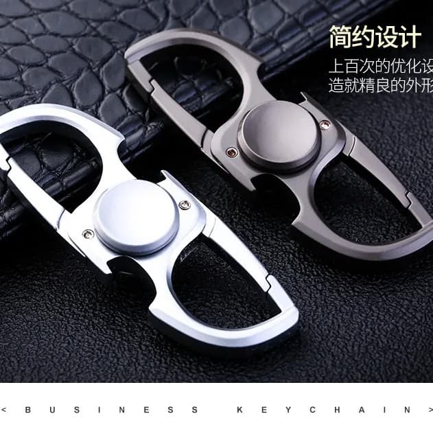 Aoma Fidget Spinner Portachiavi Design creativo da uomo Regalo Chiave per auto in acciaio inossidabile Anello pendente in vita Giocattoli creativi