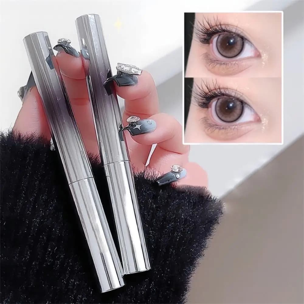 Nuovo Mascara Nero in Tubetto Metallico Senza Spazzola, Impermeabile, Lavabile, Lunga Durata, per Extension Ciglia