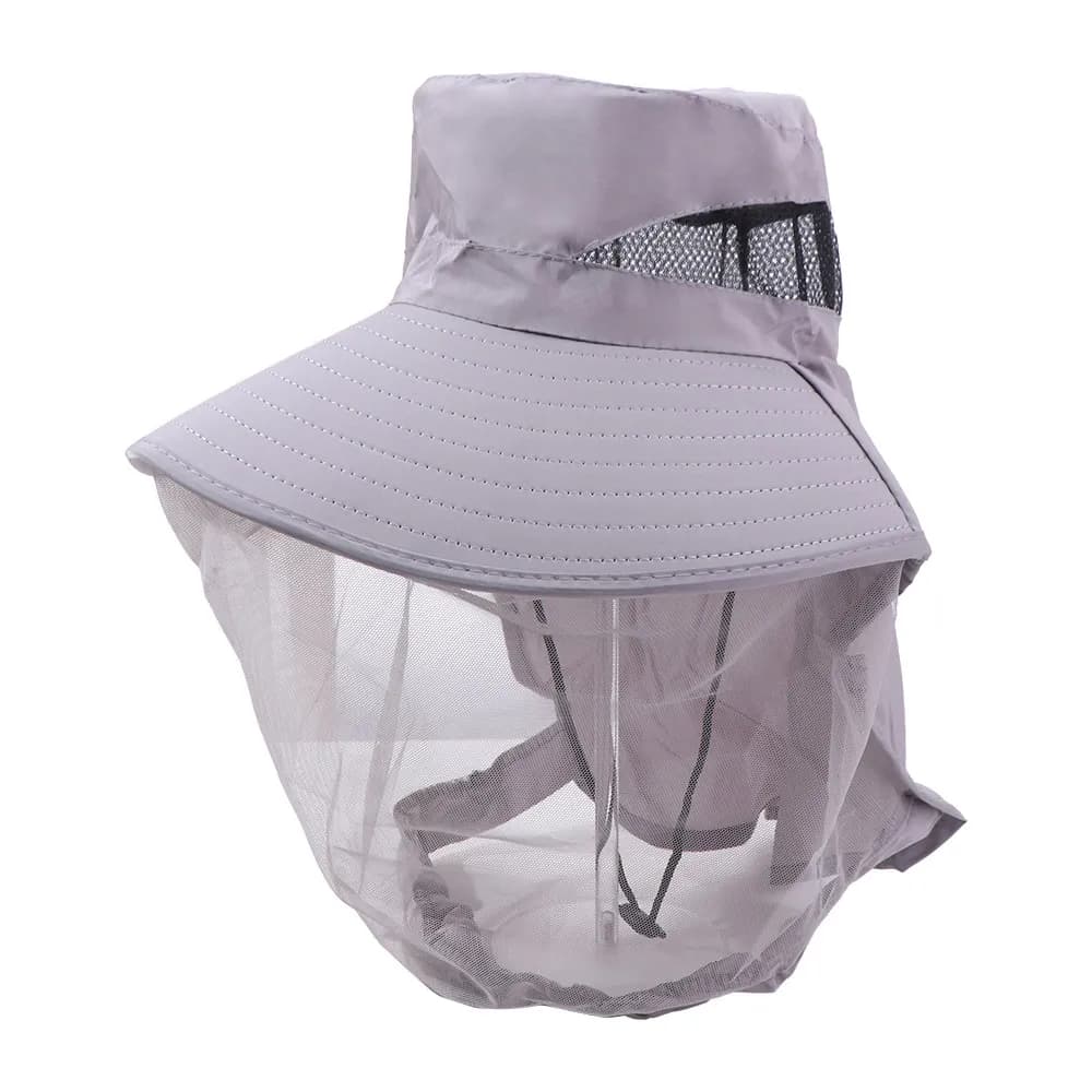Foldable Bee Mosquito Hat Wide Brim Insect Proof Net Cover Fisherman Hat Face Covering Mesh Mask Sun Protection Hat Fishing