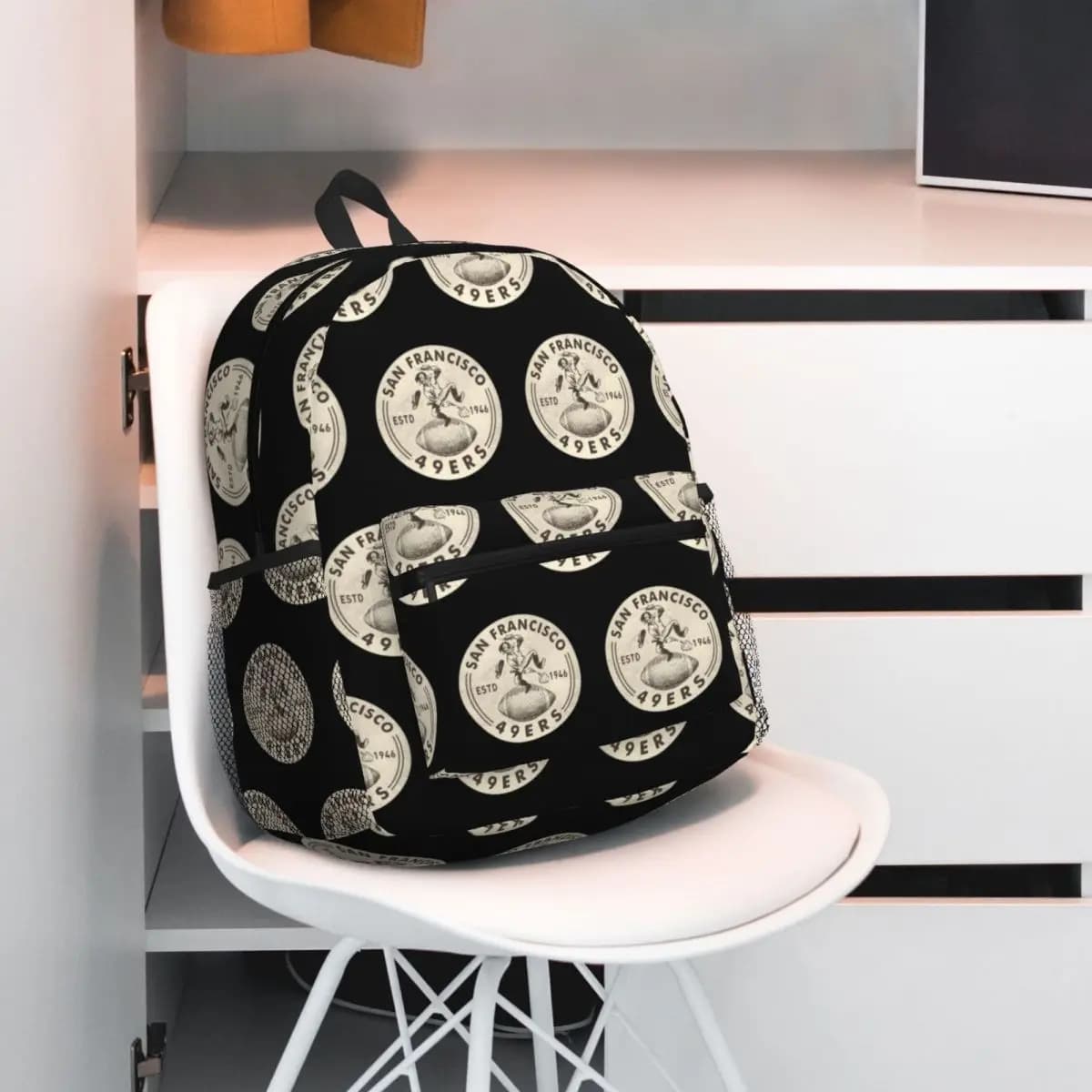 Vintage San Francisco 49ers By Buck Backpack Daypack Large Capacity Kids BookBag School Bag Shoulder Bags for Men Women