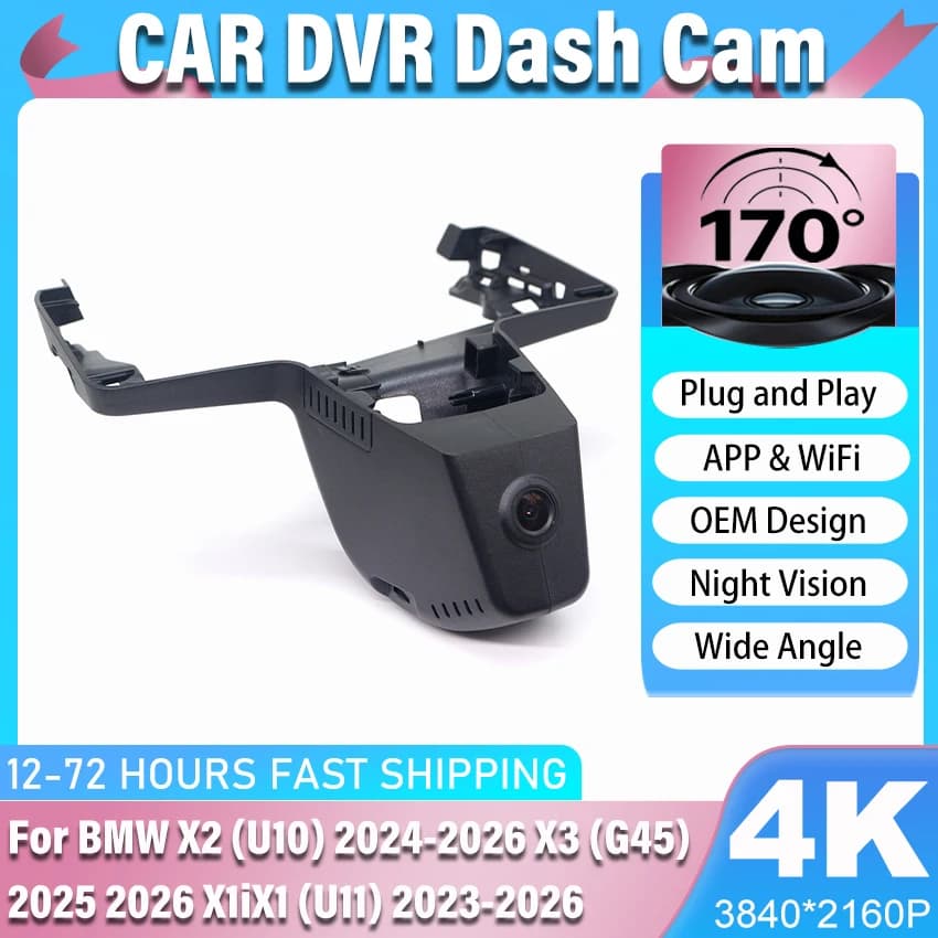 Nuovo! Telecamera DVR per auto 4K per BMW X2 (U10) 2024-2026, Dash Cam Plug&Play per BMW X3 (G45) 2025-2026, Dashcam per BMW X1iX1 (U11) 2023-2026