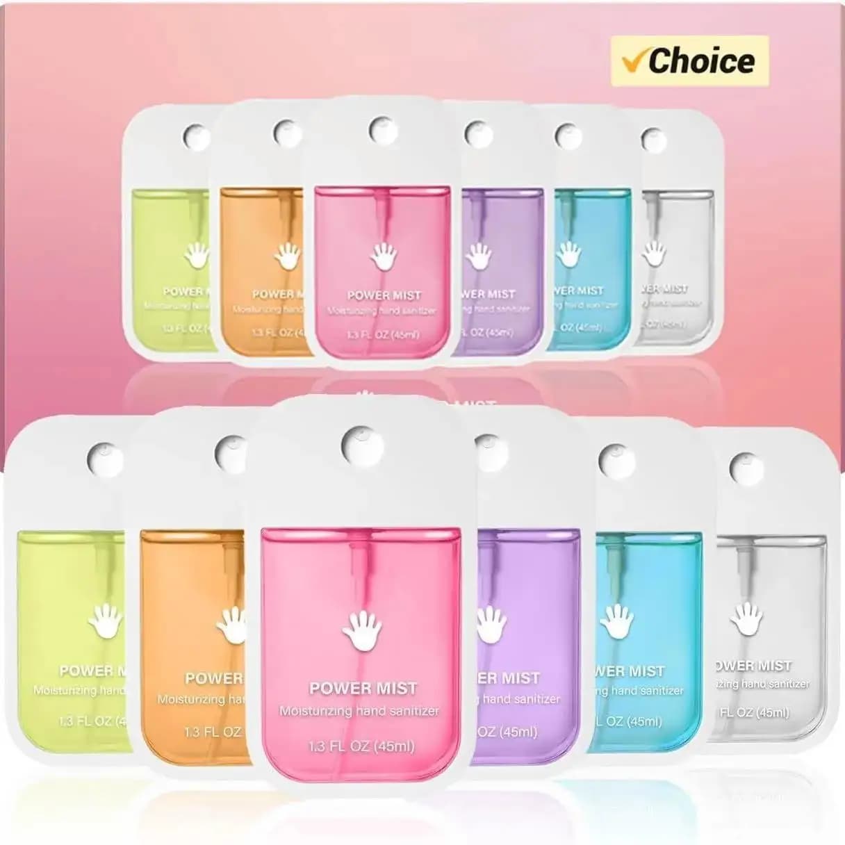 7 Flavors Power Mist Hand Sanitizer, Portable Hand Sanitizer Spray, Power Mist Hydrating Hand Sanitizer Spray for Adults