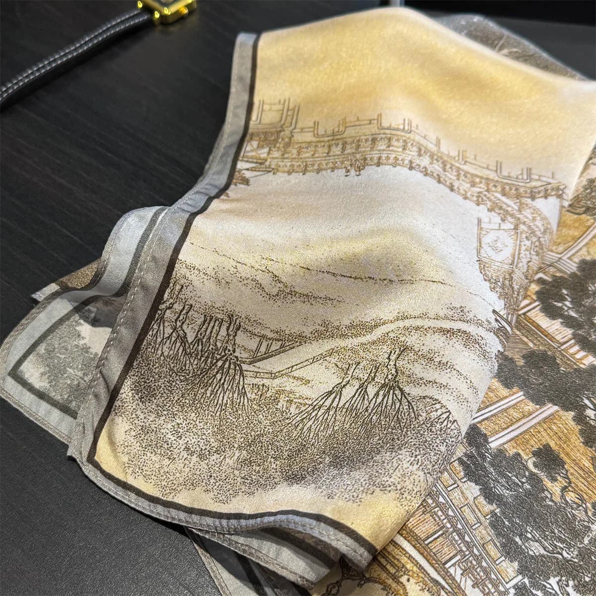 Sciarpa di seta naturale al 100% di marca Donna Foulard Piazza Sciarpe Bandana Moda Nuovo Hijab Stampa Poncho Sciarpe Pashmina